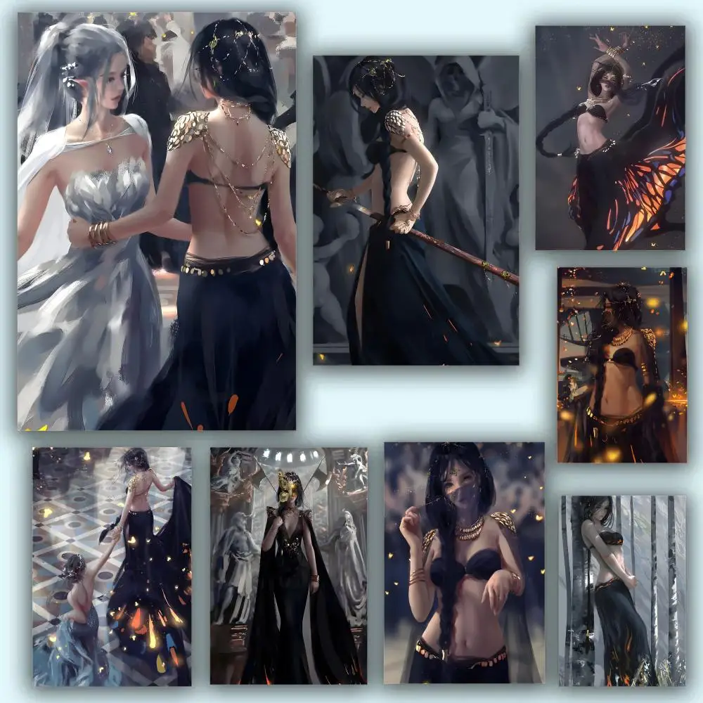 Póster HD Anime tema caliente cantante/OST/película-autoadhesivo impermeable decoración del hogar princesa eólica