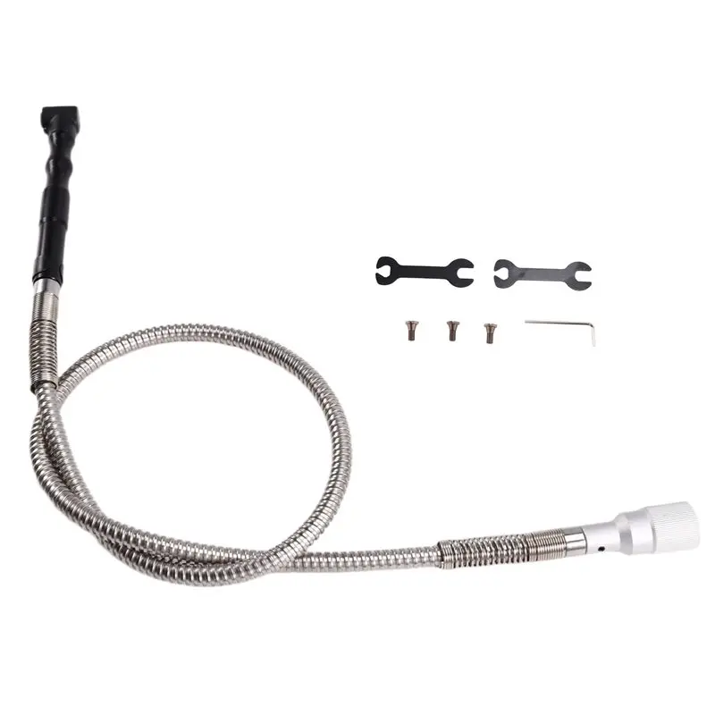 Small Electric Grinder Transfer Head Replacement Flexible Shaft Elbow Hand Piece+ Shaft for 3Mm Electric Grinder Parts