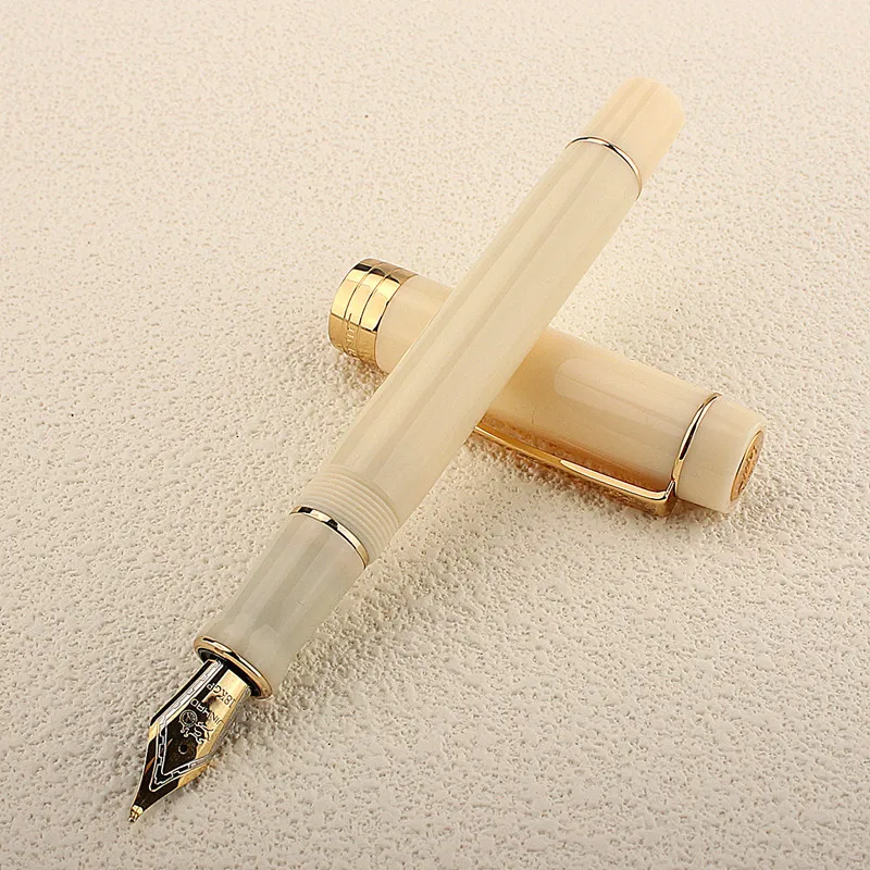 Imagem -03 - Jinhao Século 100 Série Caneta Fonte Multi Cor Barril Acrílico Fino Nib Ouro Guarnição Escritório Negócio Assinatura Escola