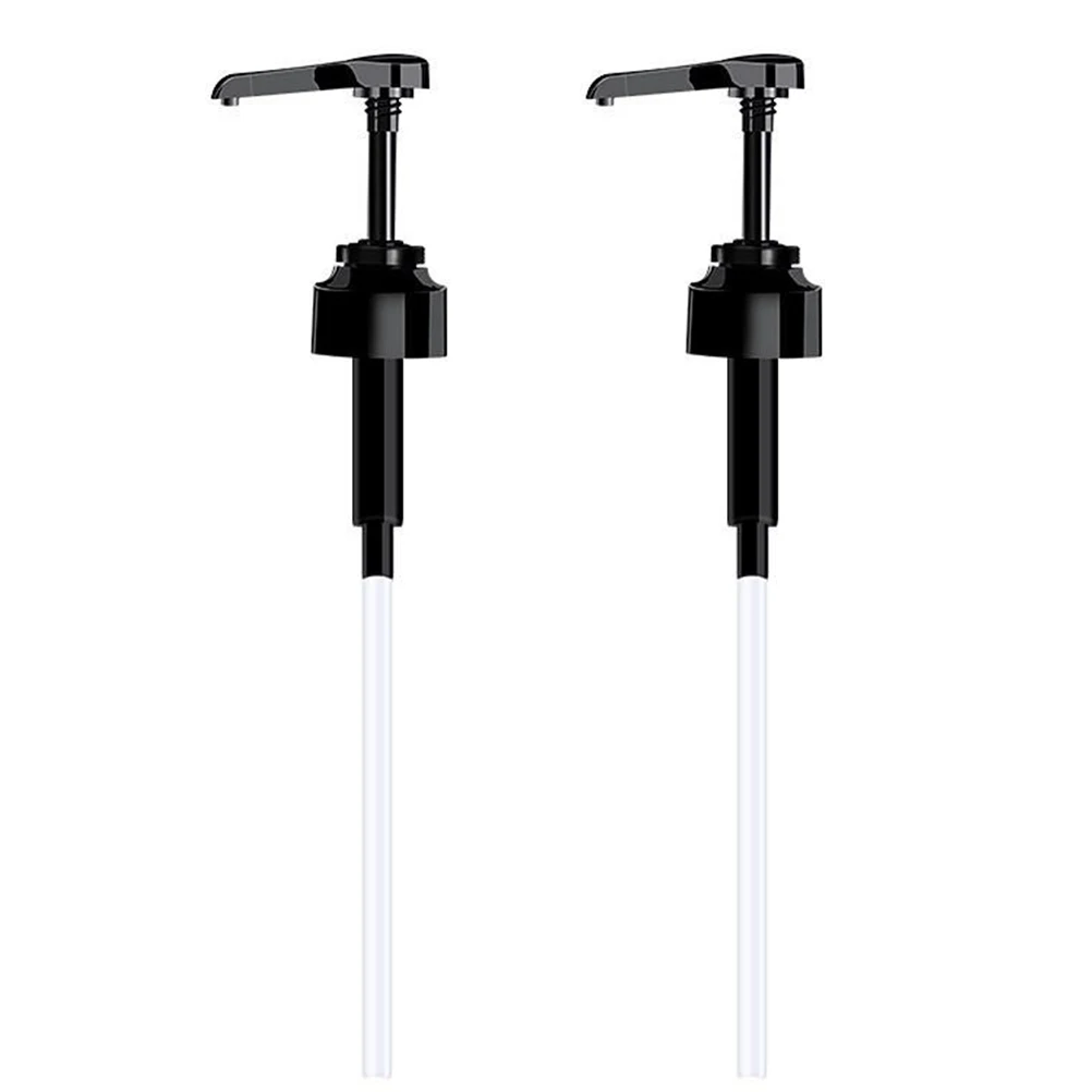 

2pcs Pump Pressure Nozzle Oil Soap Bottle Black Perfume Spray Replacement PP Long Kitchen Bathroom