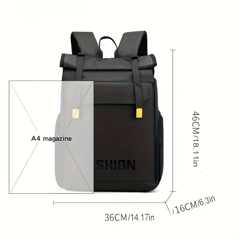 Męski plecak casualowy o dużej pojemności, rozszerzalny plecak na laptopa z wieloma przegródkami, wytrzymały czarny plecak do dojazdów do pracy.