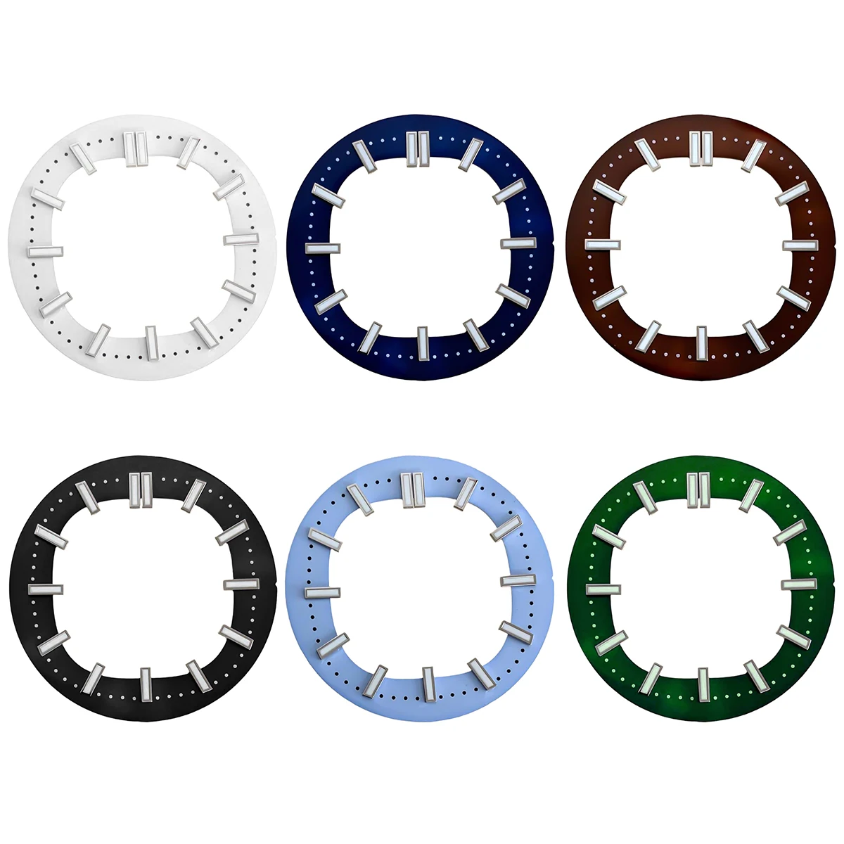 قرص NH35 قرص 30.5 ملم قرص شفاف مضيء باللون الأخضر يناسب ملحقات استبدال ساعة الحركة NH35 NH36
