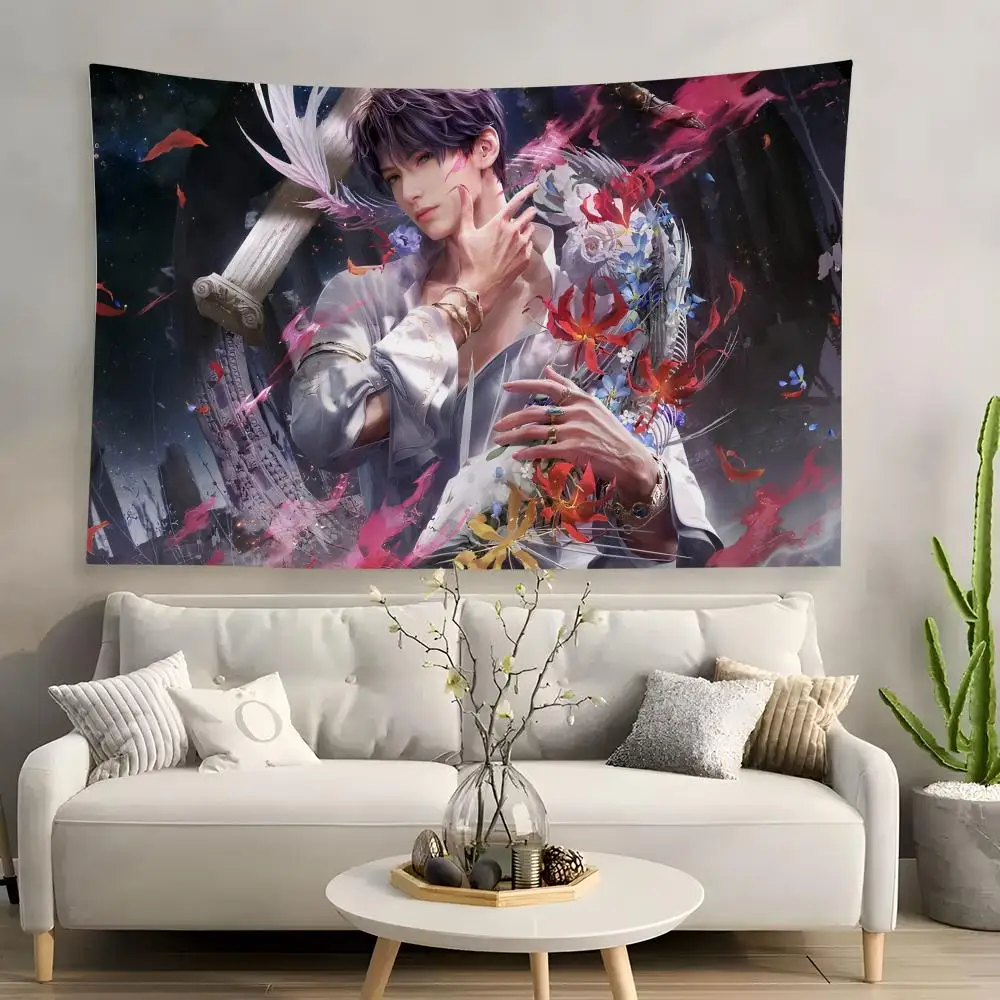 

Rafayel Love Deepspace Tapestry Custom Home Living Room Bedroom wall decor Wallpaper Backdrop Cloth With clips