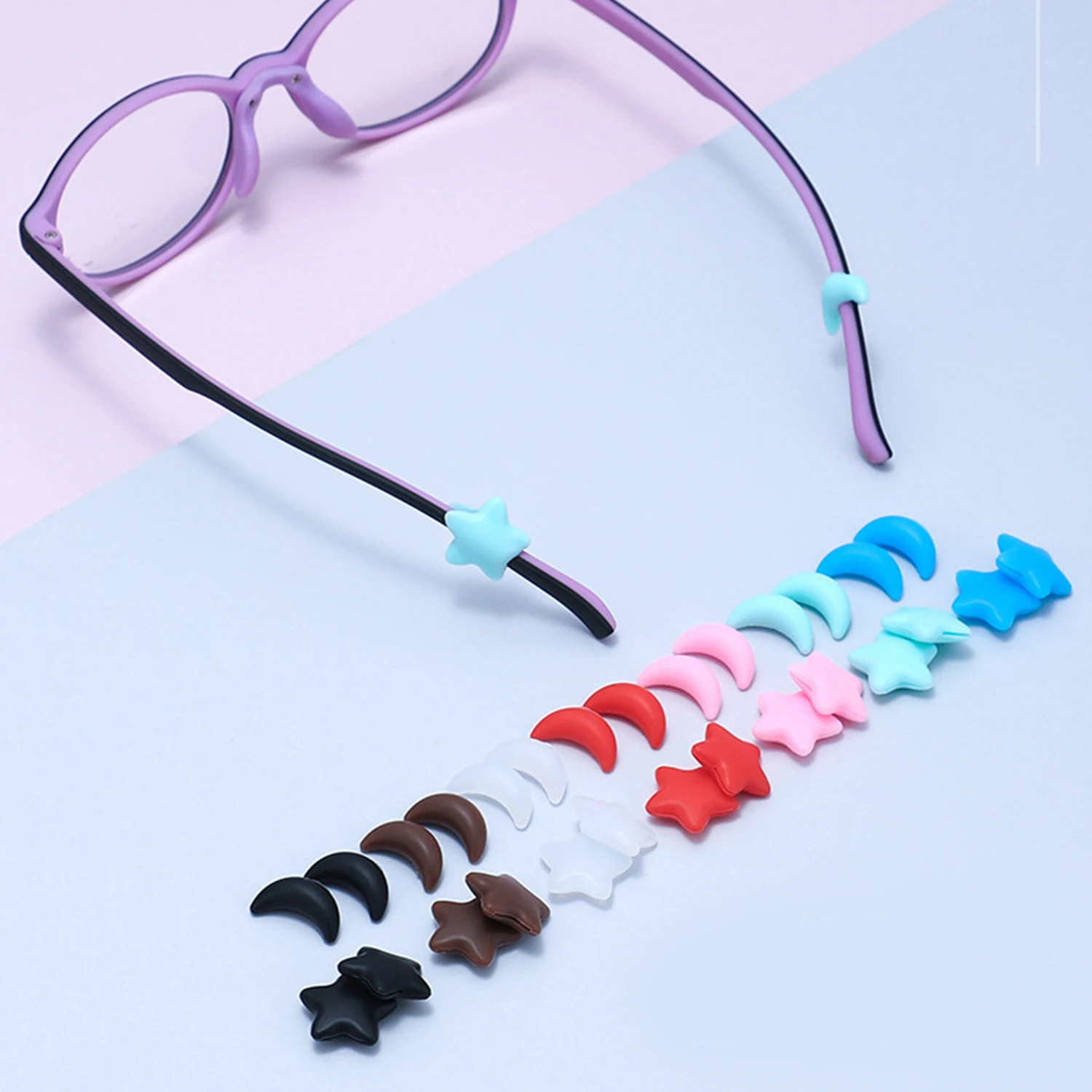 

Silicone Star Moon Anti Slip Ear Hook Eyeglass Eyewear Accessories Eye Glasses Grip Temple Tip Holder Spectacle Eyeglass Grip