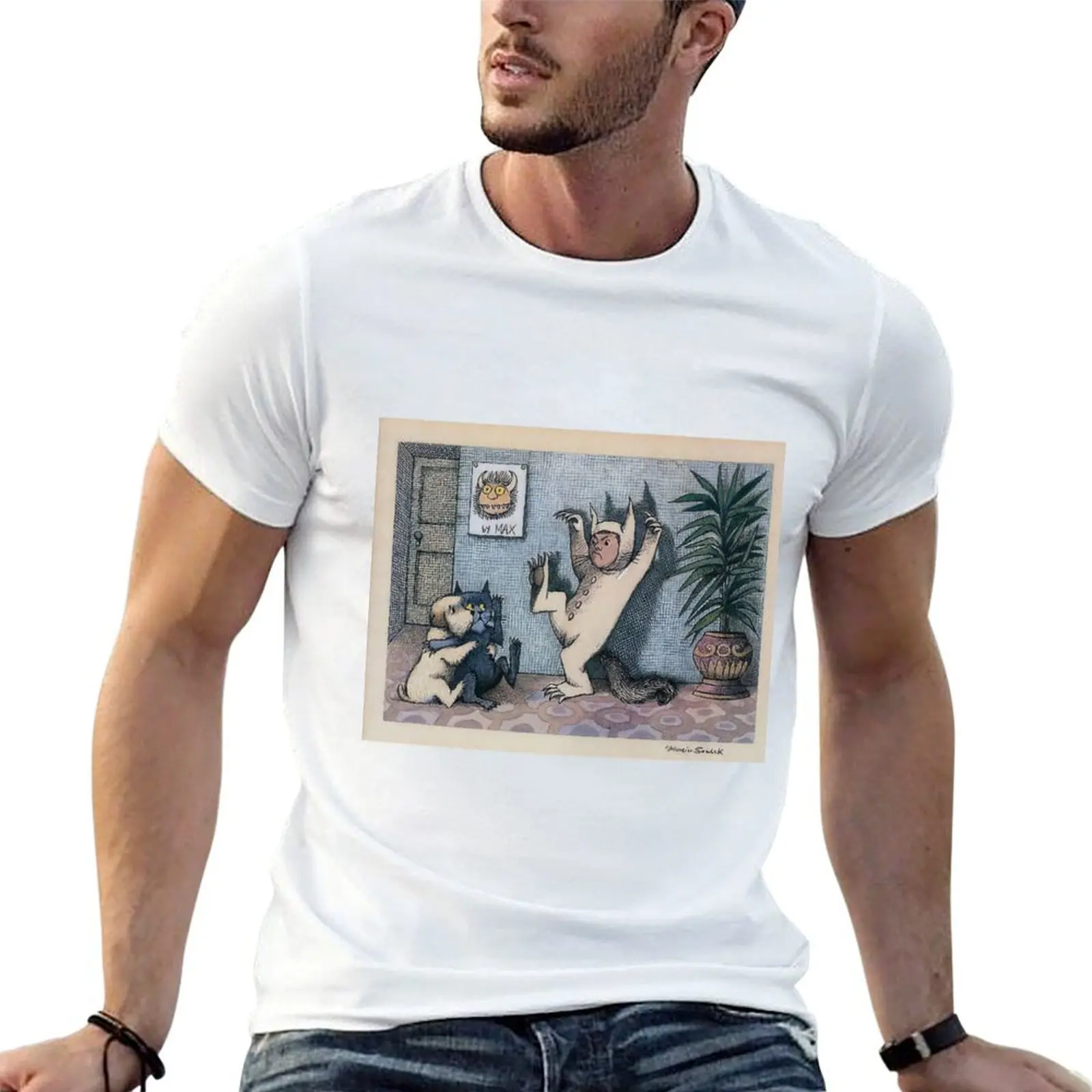 

Maurice Sendak T-Shirt t shirt man casual anime t shirts oversize anime t shirts for man T-shirt