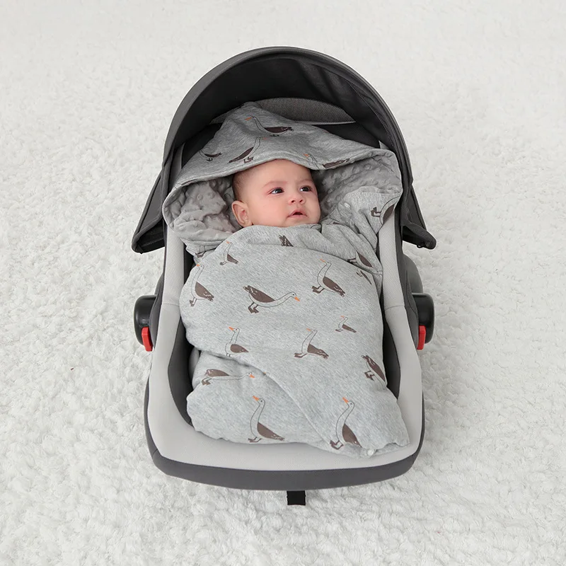 baby-swaddle-blanket-newborn-car-safety-seat-basket-quilt-cart-cover-autumn-winter-windproof-warm-stroller-blankets-baby-items