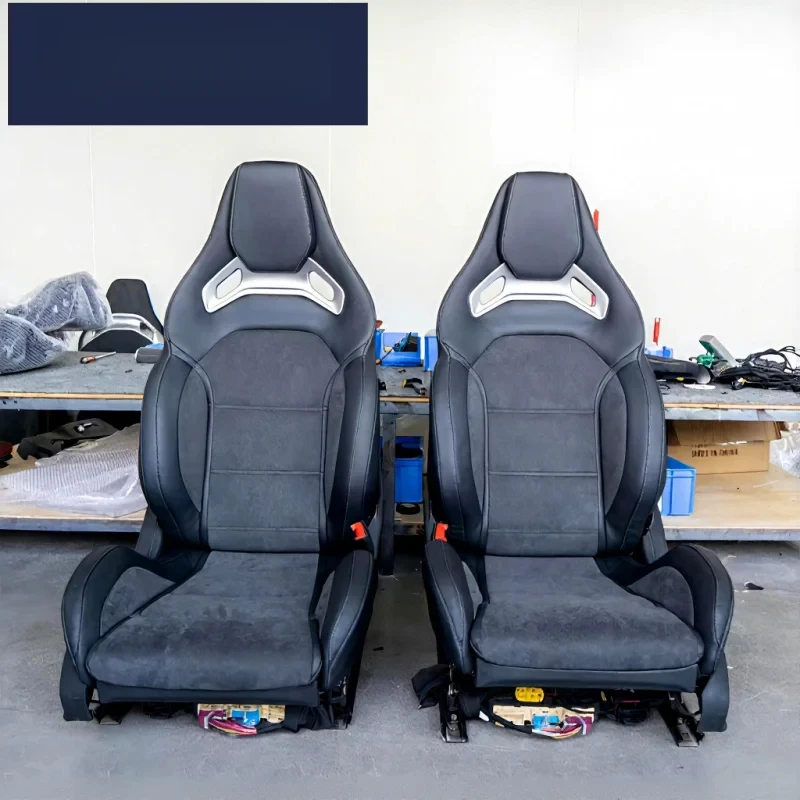 

Suitable for Mercedes-Benz A45 CLA45 W176 W177 AMG Recaro Black Leather Bucket Front Double-row Seats With Heating