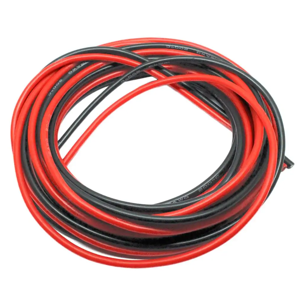 

2 рулона гибкого термостойкого силиконового кабеля 16AWG длиной 20 футов для
