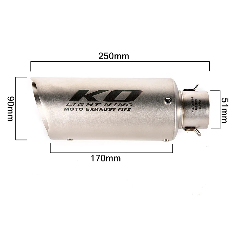 For Kawasaki Z900 Until 2019 51mm Middle Connect Link Pipe Slip On Motorcycle Exhaust System Muffler Escape Tip With DB Killer