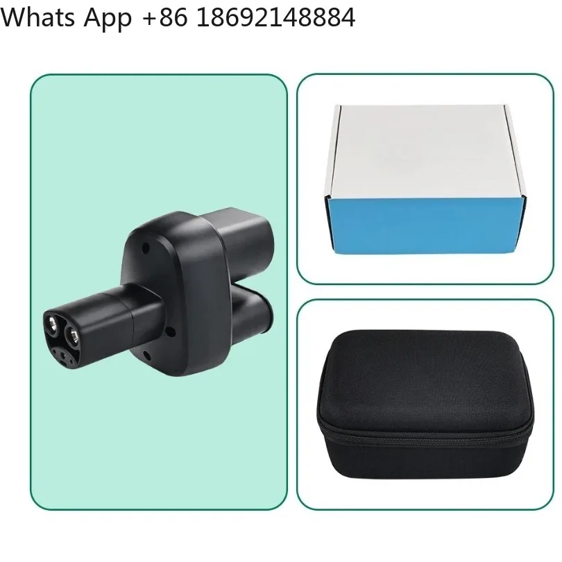 European standard CCS2 to NACS fast charging converter AC + DC AC-DC two-in-one DC adapter plug