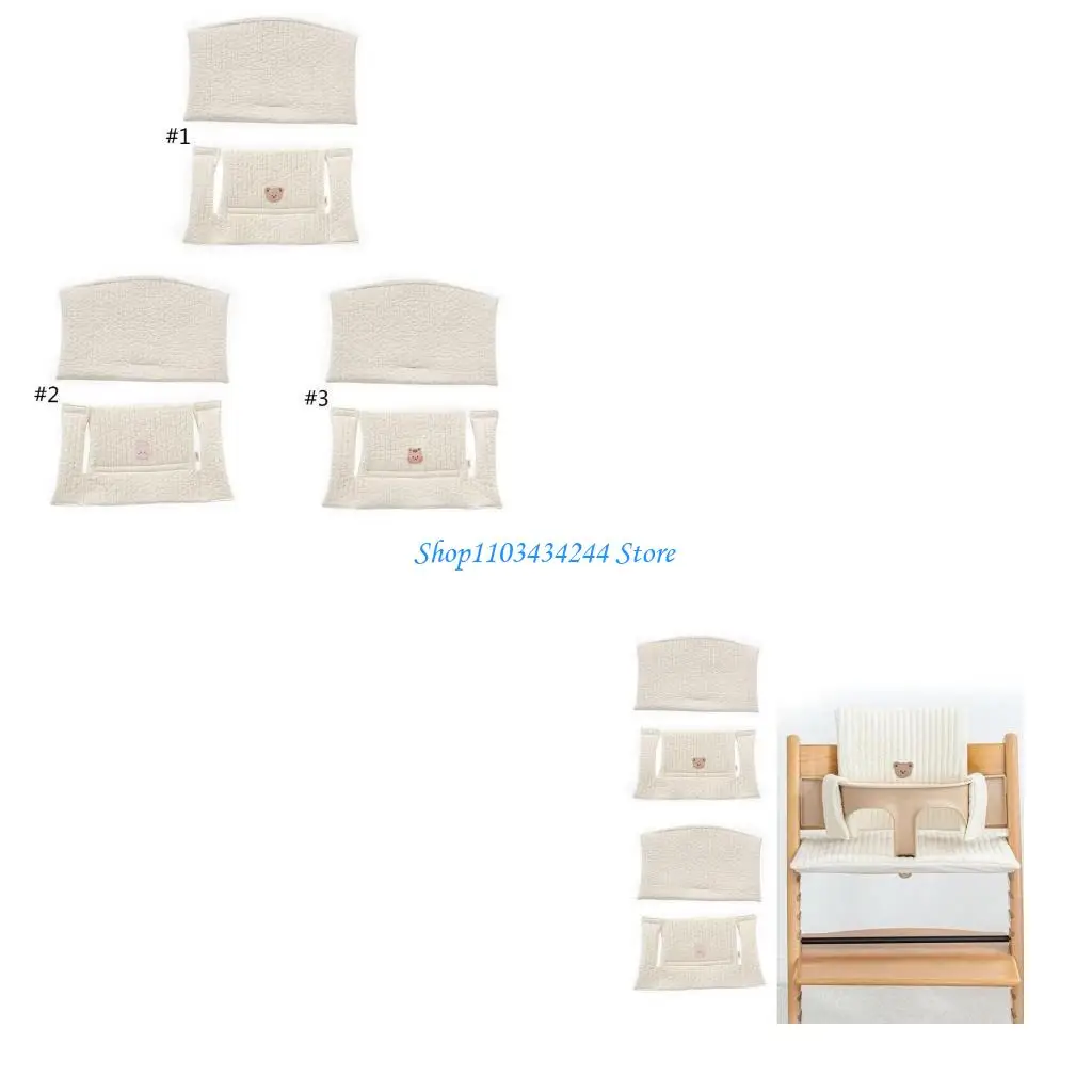 

Baby High Chair Cushion Pad Kids Growth Chair Pad Dust Proof Backrest Pad