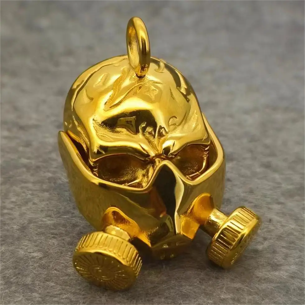 BEIER New Style 316L Stainless Steel Skull Mask Pendant Locomotive Jewelry Cool Men's Pendant