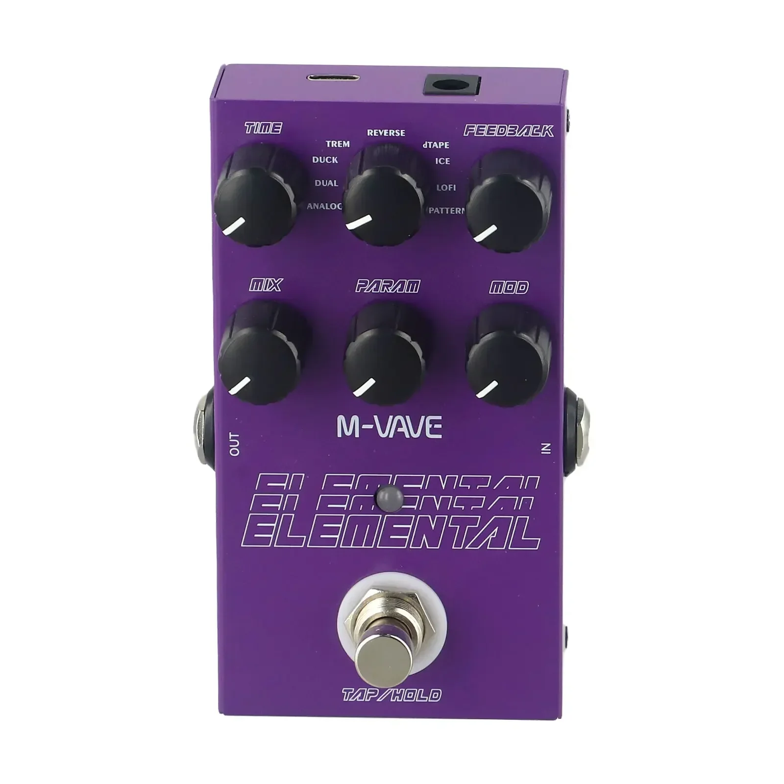 

9 Delay Effects Digital Delay Pedal For Guitar Playing 112L*68W*40Hmm Ambient Guitar Effects Pristine Sound Quality