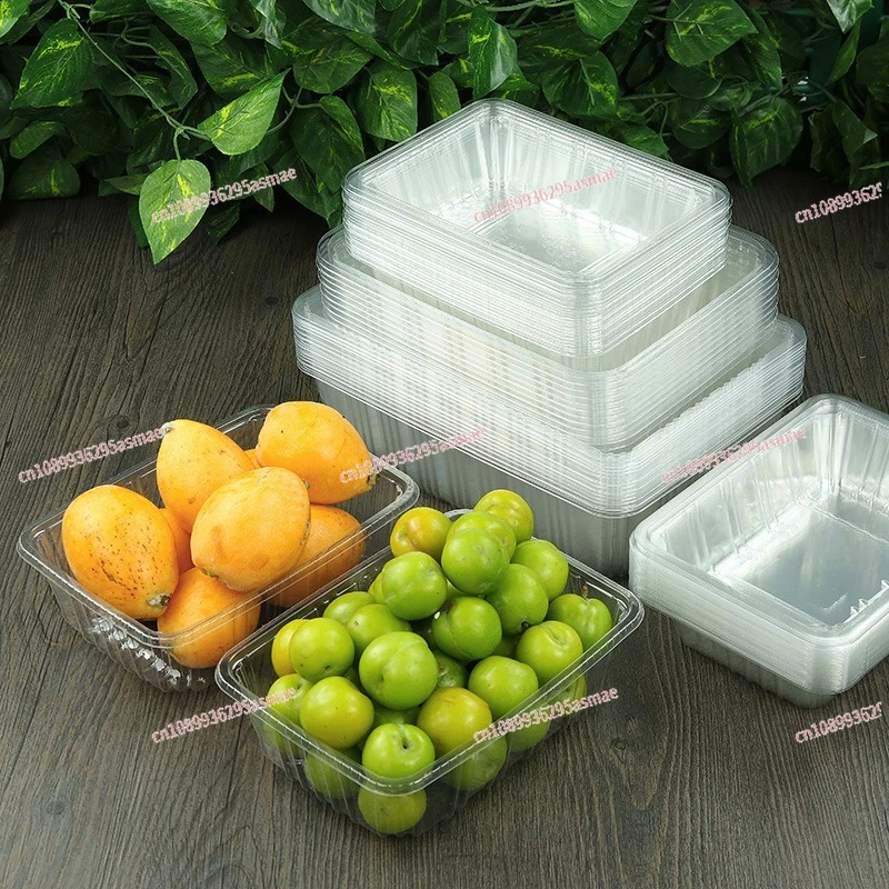 صندوق تعبئة فواكه غير مغطى للاستعمال مرة واحدة، صندوق فراولة، صندوق تغليف بلاستيكي شفاف #2