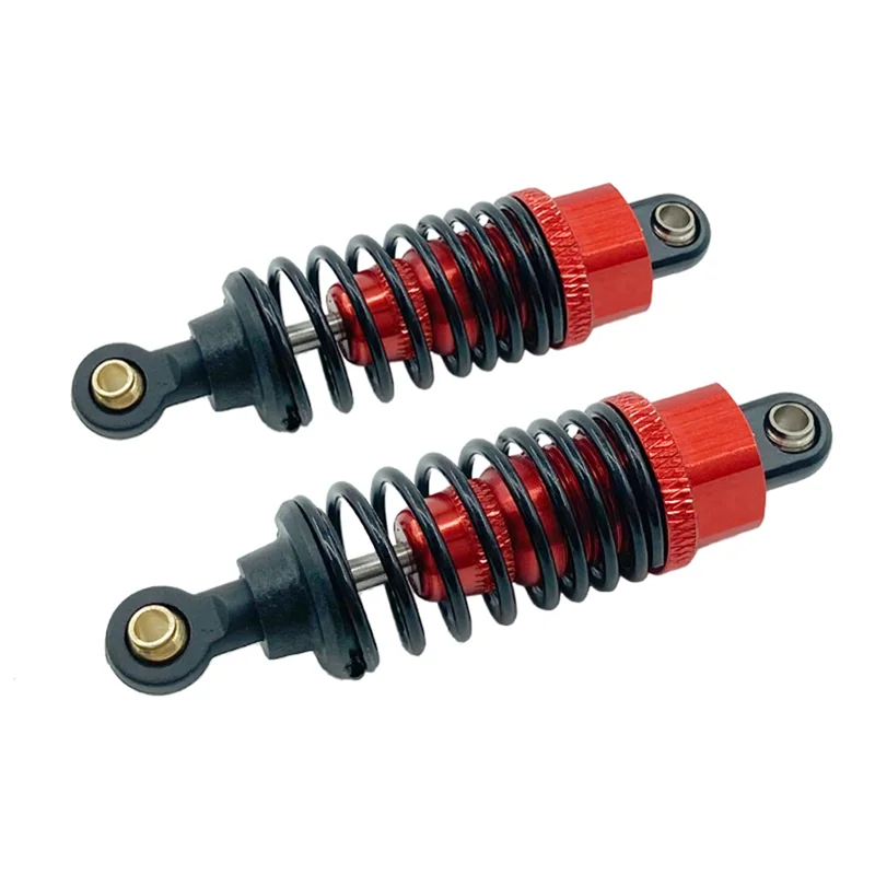 4Pcs Metal Shock Absorber Damper for Tamiya TT01 TT02 TA05 TL01 TA03 MF01X M05 M06 1/10 RC Car Upgrade Parts, Red