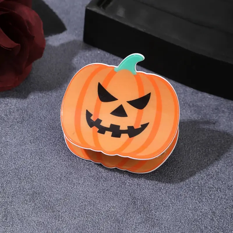 مشبك شعر القرش على شكل قرش الهالوين، إكسسوار ذيل حصان نصف أوبدو مضحك، سلسلة داكنة، تصميم خلفي للرأس للحفلات قطعة واحدة