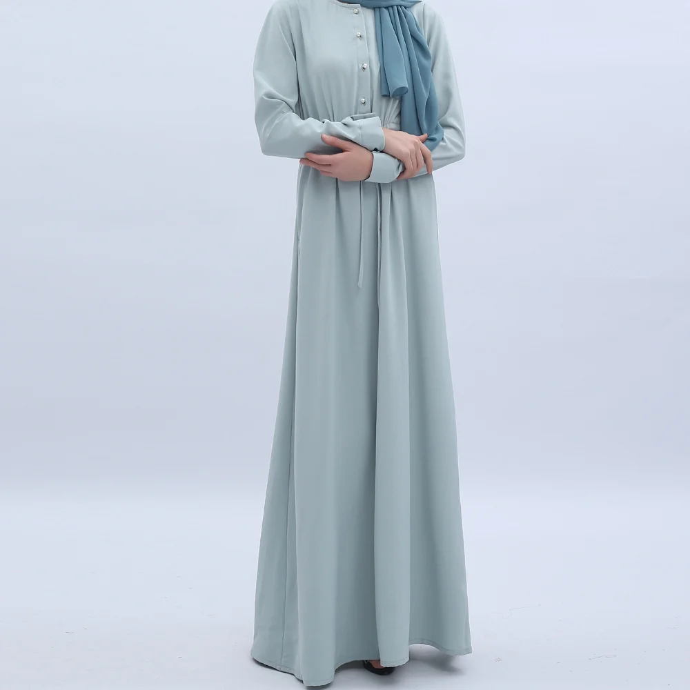 Nowe skromne Eid Ramadan Abayas dla kobiet muzułmańskie indyki Kaftan Islam odzież zespoły Musulmans kaftan Marocain Femme Arabe szata