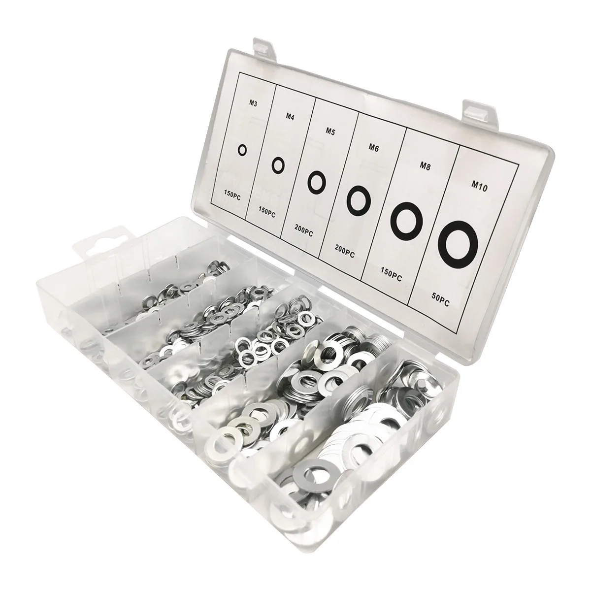 

900 Piece Enlarged Flat Pad Screw Meson Set Heavy Duty Metal Assortment Thin Thick Variety Pack