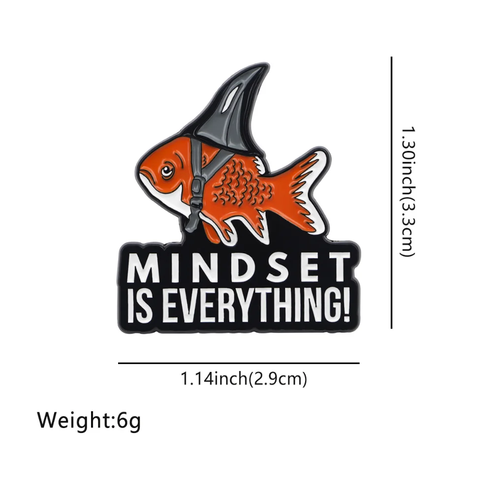 Crazy and Humorous Meme Badge Brooch Funny Shark Goldfish Sharp-tongued Jargon Emotional Puns and Personality Pins