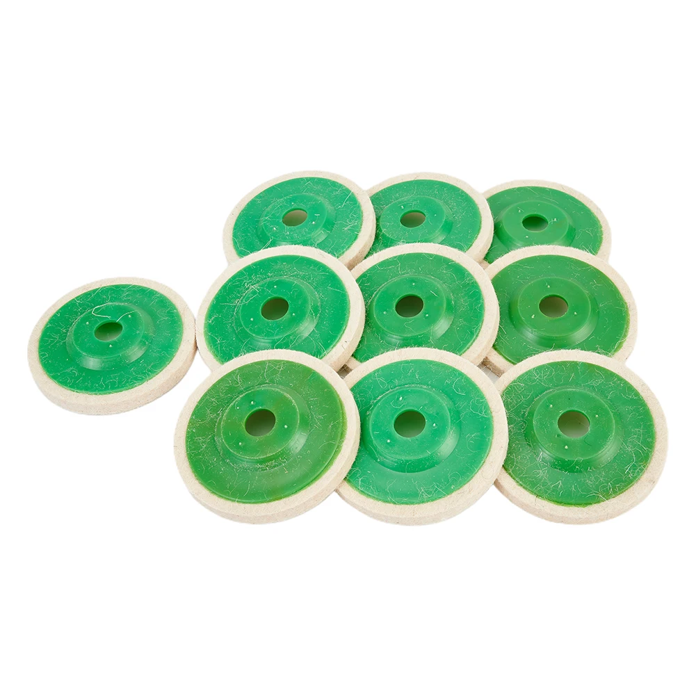 

10pcs 4 Inch 100mm Polishing Pad Wool Grinding Buffing Polishing Wheel Disk Sheets Polish Disc For Drill Rotary Tool