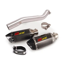 For Honda CBR600 F4i 2001-2007 Motorcycle Exhaust System Mid Link Tube Slip On 51mm Mufflers Tail Pipe DB Killer Stainless Steel