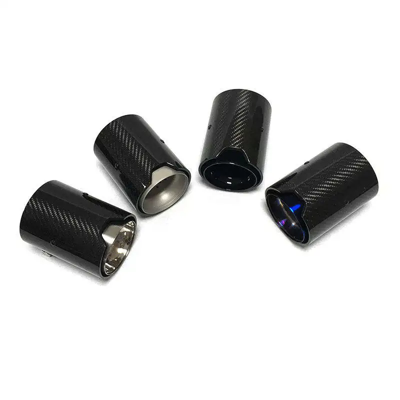 OEM Glossy Carbon Fiber Rear Tail Exhaust Pipe Muffler Tip Exhaust for BMW M Series 1 2 3 4 5 6 7 8 Series Modification