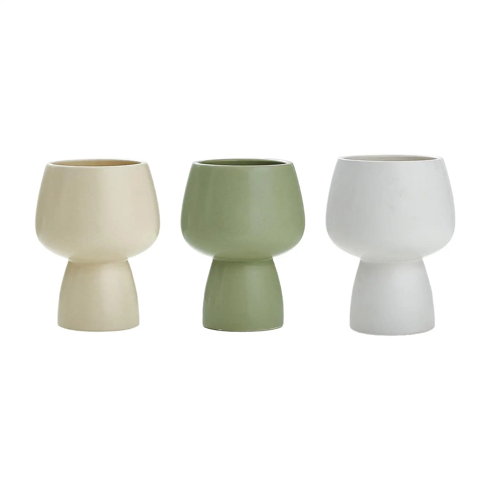 Decorative Ceramic Flowerpot for Bedroom Office Windowsill Living Room Table with Drainage Hole
