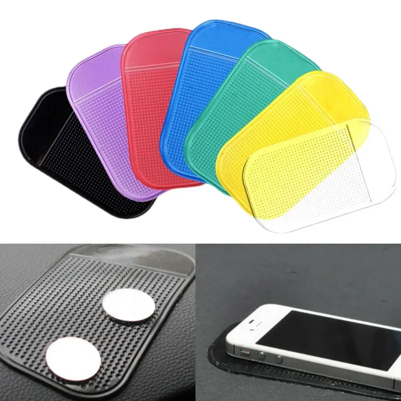 

Colorful Car Dashboard Anti-slip Mat High Temperature Resistant Silicone Sticky Cell Phone Mat Protection Placemat Accessories