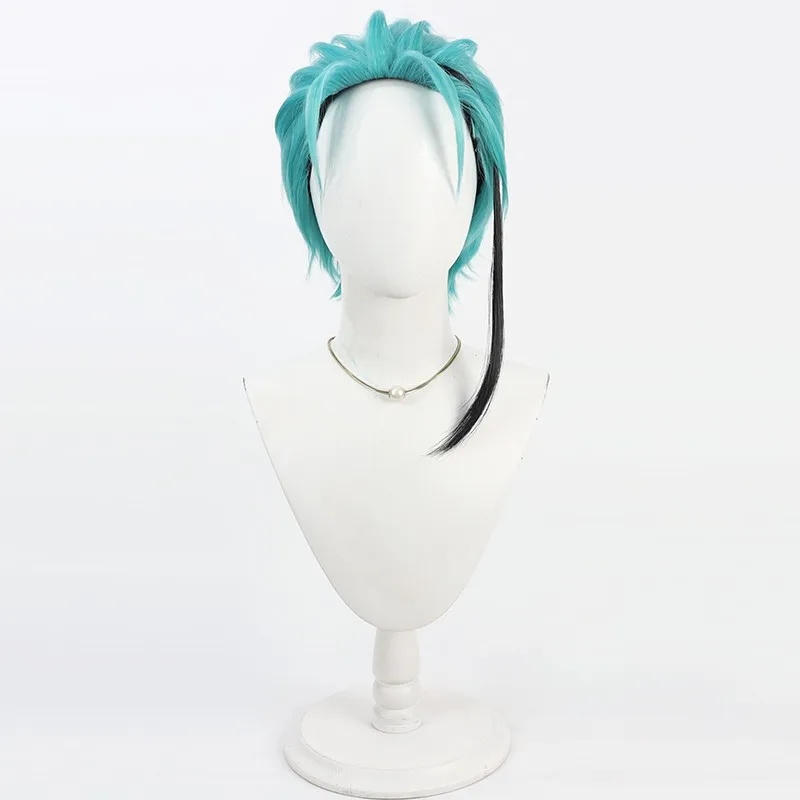 Game Twisted-Wonderland Jade Floyd Cosplay Pruik Kort Blauw Haar Anime Halloween Party Rollenspel Synthetische Pruik Mannen Vrouw