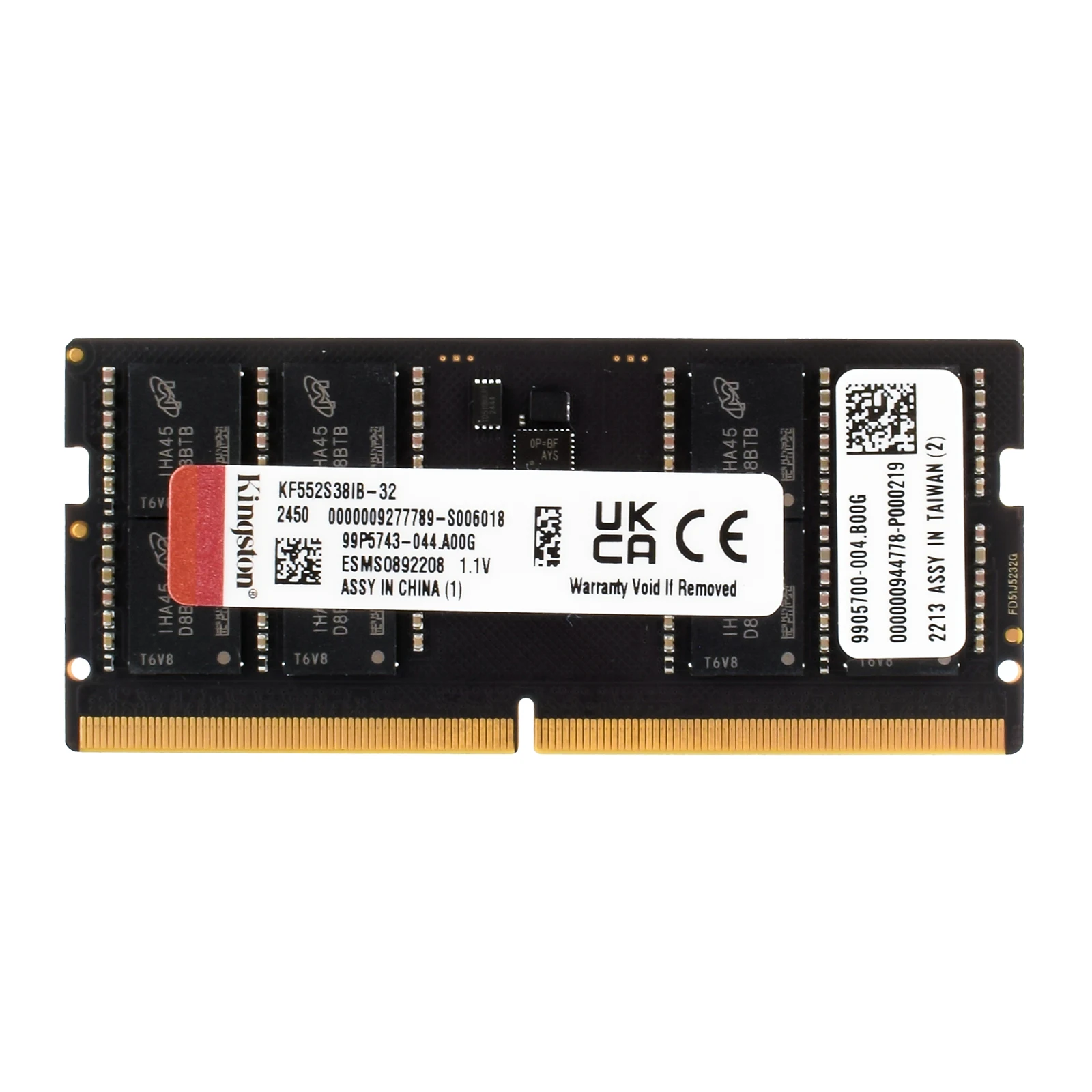 Kingston Laptop Ram DDR5 8GB 16GB 32GB 4800MHz 5200MHz 5600MHz SODIMM PC5-34800 PC5-41600 1.1V 262Pin Notebook Memory