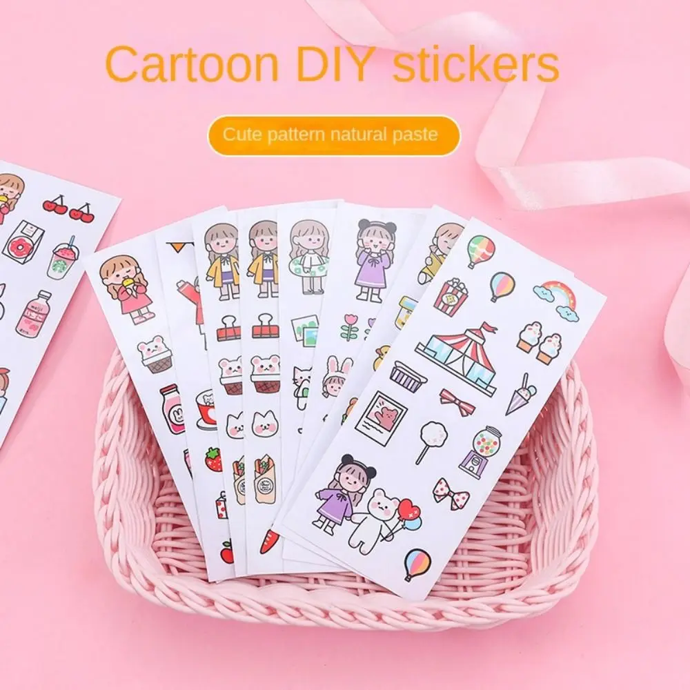 Creative Diary Stickers Cartoon Stickers Water Cup Accessories Cartoon DIY Stickers Mobile Phone Sticker Waterproof