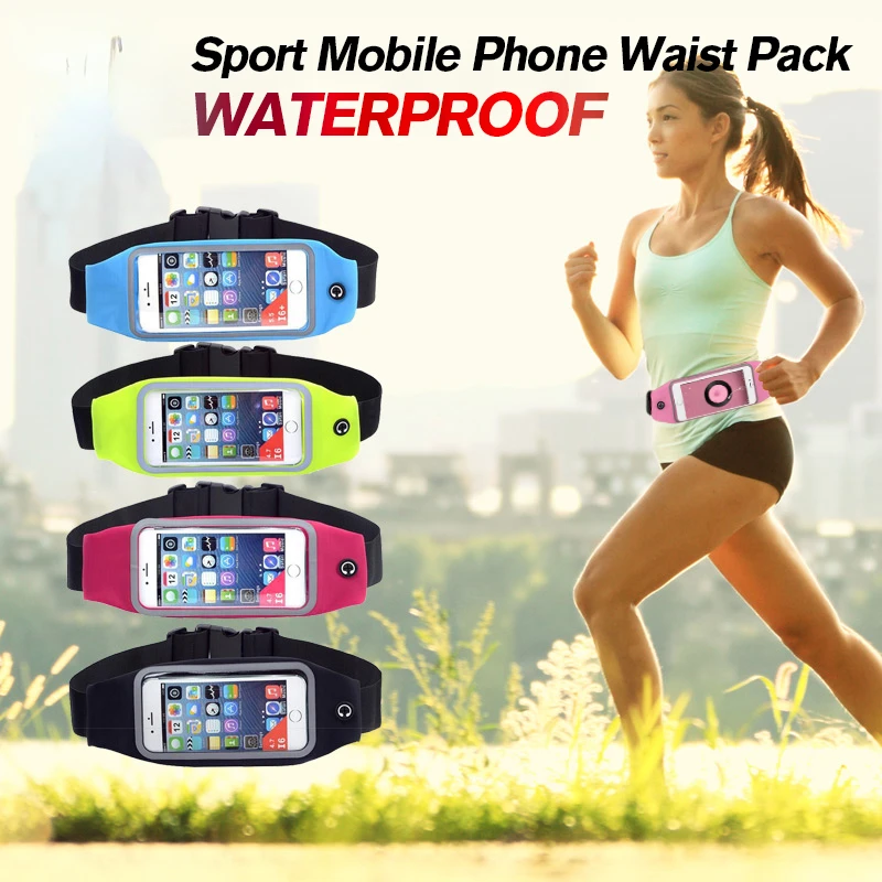 

Sport Belt Phone Case for Mobile SmartPhone 4.7"~6.5" Universal Running Waist Bag Exercise Pouch Cover 5.8" Gym Waterproof Sweat