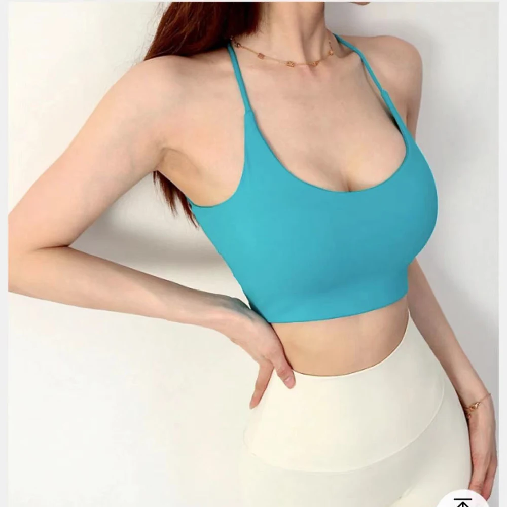 Women Girls Push Up Padded Cool Comfort Running Open Back Sexy Sports Bra Workout New Summer Outdoor Mountain Bike Yoga Bra