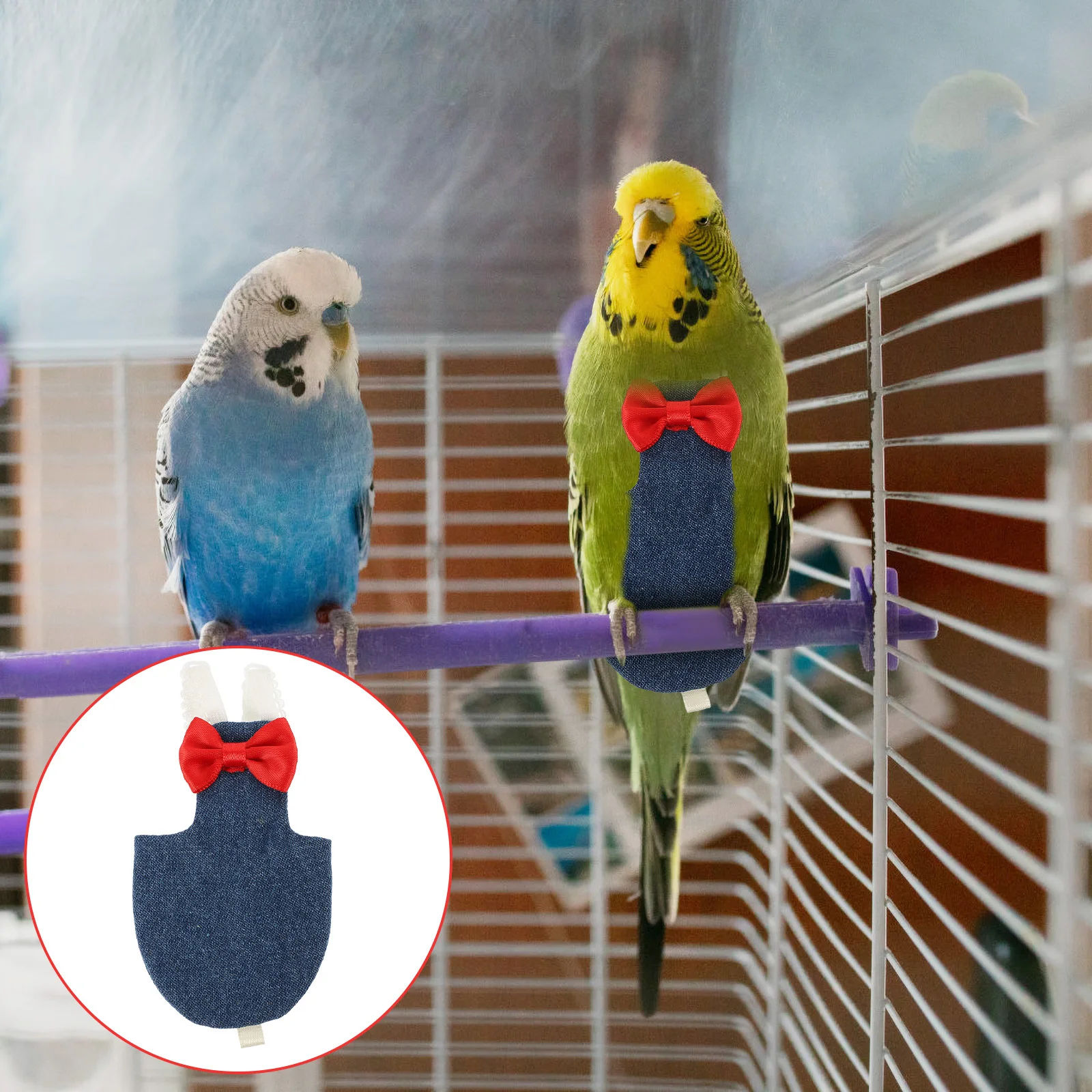 

Bird Diaper Harness Lightweight Adjustable For Parrots Parakeets Cockatiels Small Birds Outdoor Walking Pet Supplies Flight