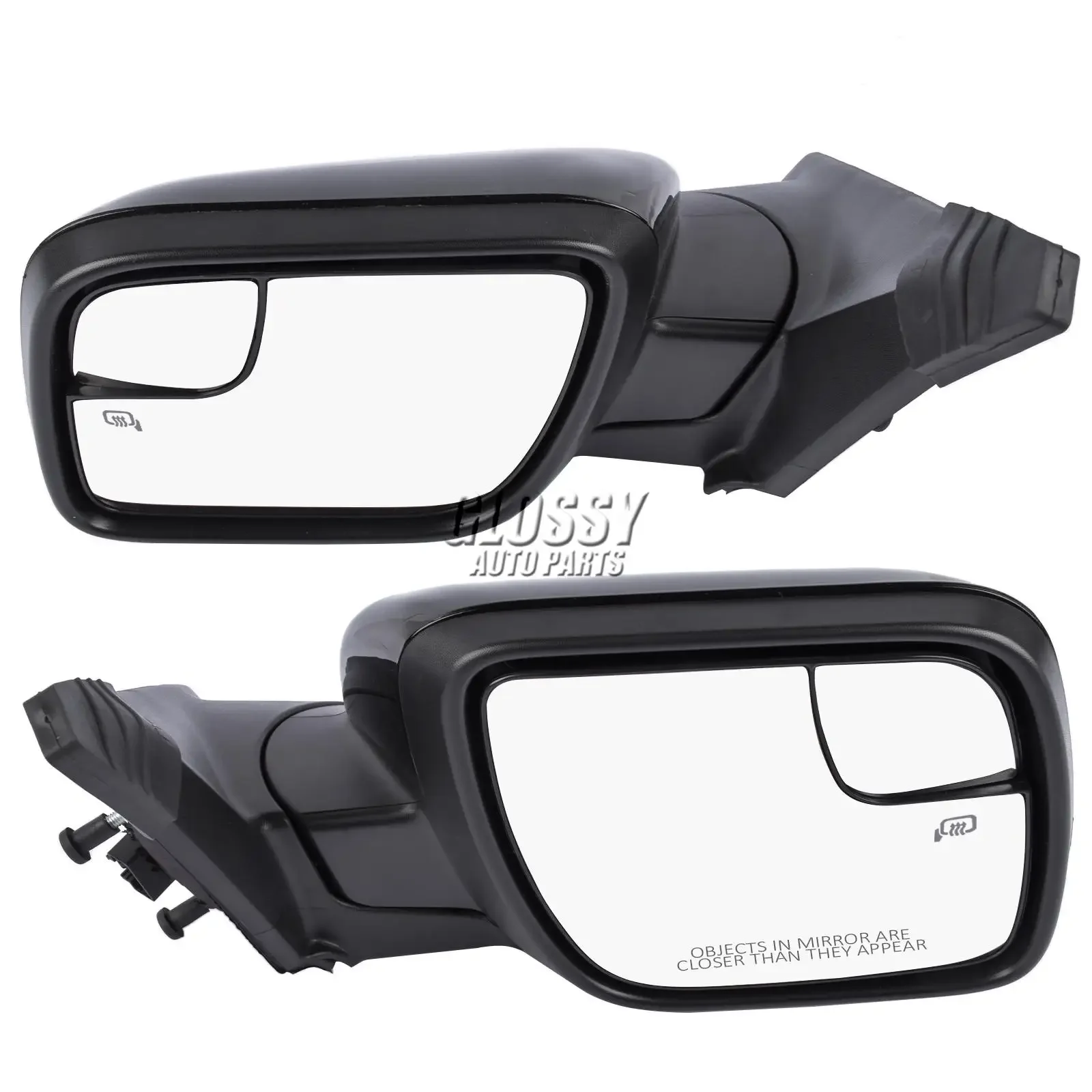 AP03 For Ford Explorer 2016-2019 Pair Black Heated Mirror w/Puddle Light Spotter FO1321554