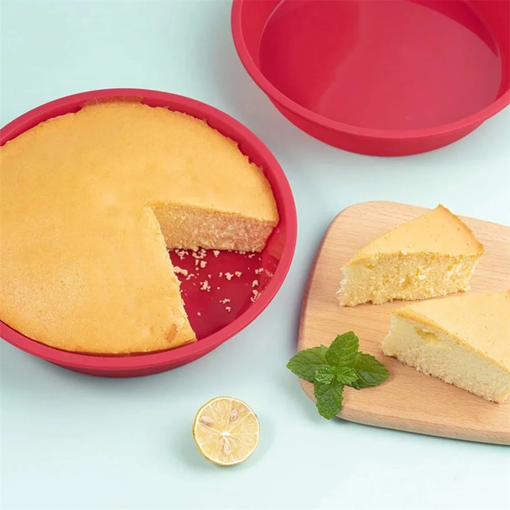 4 6 8 Inch Round Cake Pans Silicone Molds for Baking Layer Cakes Cheese Chiffon Rainbow Cake Baking Pans