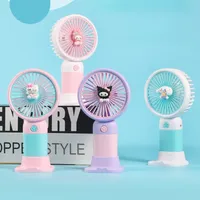 New Cartoon Summer Cute Little Fan Comes with A Base That Can Be Used As A Phone Holder To Cool Off The Whole Summer