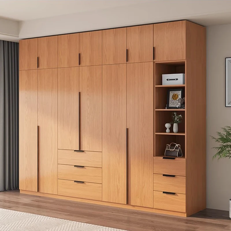 

Wardrobe Storage Cupboard Drawers Wooden Closet Filing Shelves Makeup Nordic