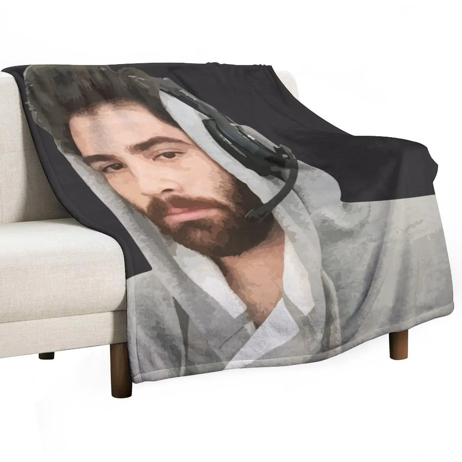 Hasan Piker Wearing Headphone Throw Blanket Baby Summer Beddings wednesday Softest warm winter christmas decoration Blankets