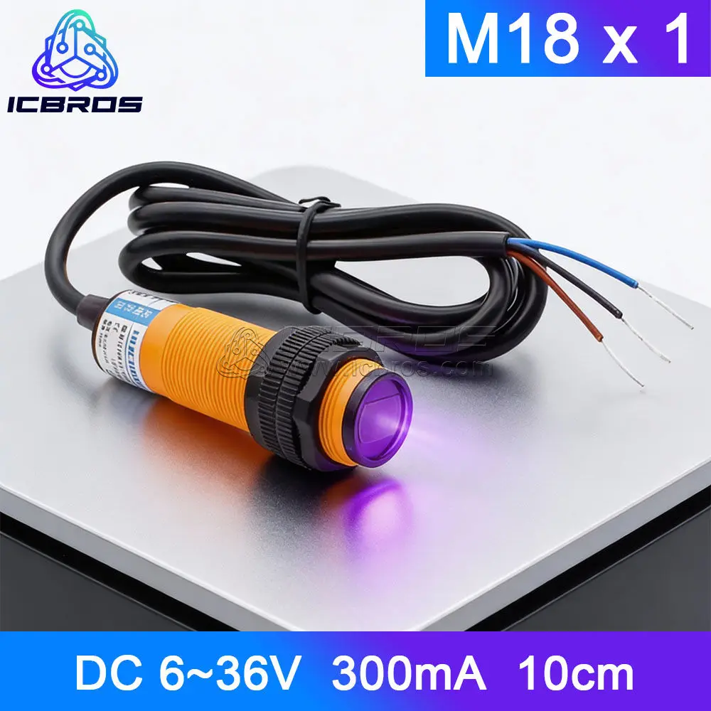 M18 E3F-DS10C4 E3F-DS10C2 E3F-DS10P1 E3F-DS10P2 Diffuse Reflection Photoelectric Switch Sensor NPN