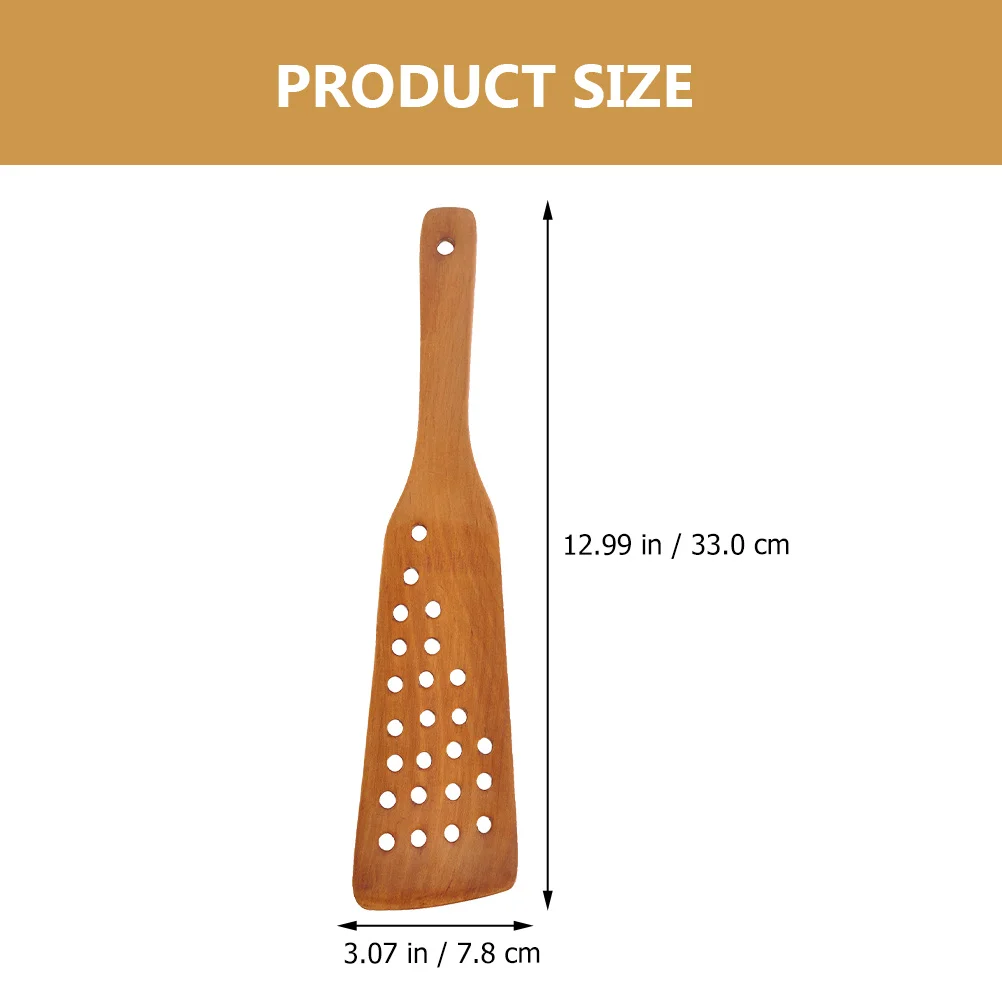 Kitchenware 24 Hole Frying Spatula Utensils Strainer Wood Wok Anti-scald Cookware