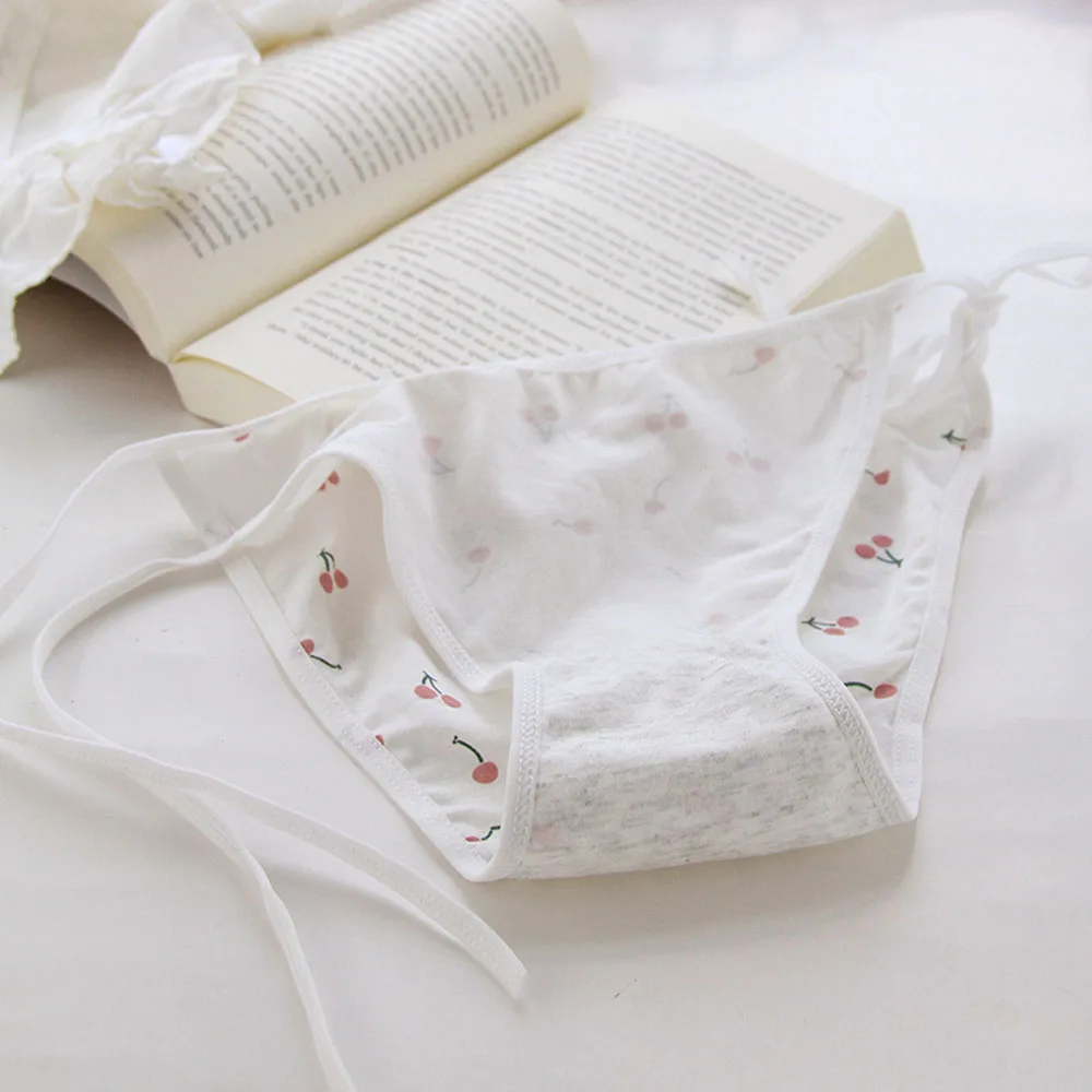 Kawaii لطيف فتاة جميلة منخفضة الخصر القطن القوس لوليتا الملابس الداخلية ملخصات ضمادة الملابس الداخلية سراويل نسائية #5