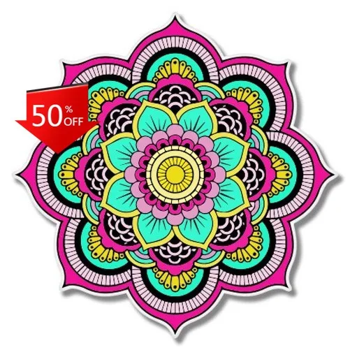 

Colorful Mandala Flower Phone Cute Car Truck Window Motor Home Gift Trendy Cool