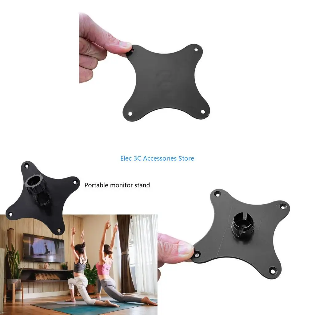 Y51A Professional Adjustable Portable Monitors Bracket Plate Support 17mm Ball Head Wall Mount Arm Mount Stand Replacement