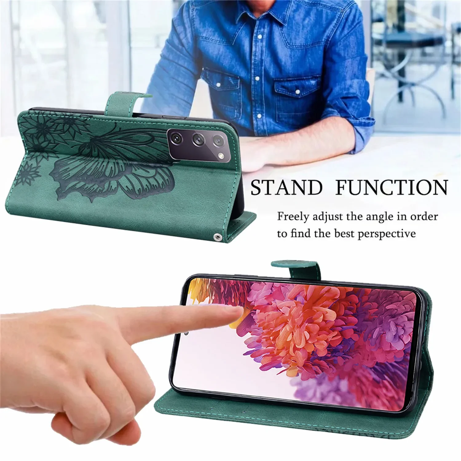 حافظة لهاتف سامسونج جالاكسي A10S A11 A20E A30 A21S A40 A30S A50S A51 A70 A71 A02S A03S A05S A04 M52 حافظة جلدية قابلة للطي