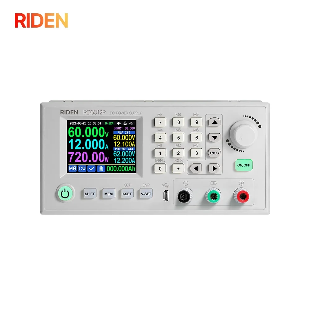 

RD RD6012P DC DC Step Down 60V 12A USB Communication Power Supply Adjustable Module Laptop Mobile Phone Repair Battery Charging