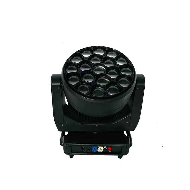 

Cheap High Power 19 * 60W LED Bee Eye Moving Head Light Infinite Focusing Dyeing Light Full Color RGBW Stage Lights