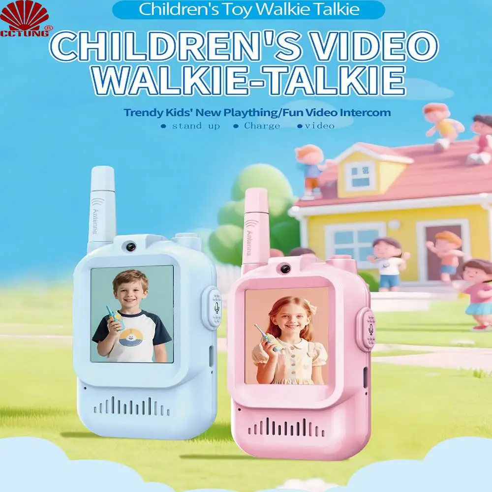 

Q-Cute Color Schemes Interactive Video Walkie Talkie with 2.0”IPS TFT DIsplay & WIFI Intercom 150-500 Meters Distance