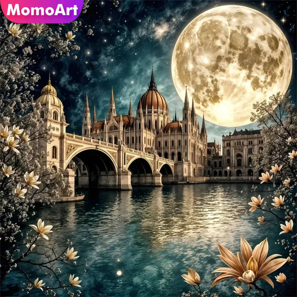 Momoart Bär Diamant Mosaik Tier voller Runde Diamant Malerei Mond Stickerei neue Ankunft handgemachte Hobby