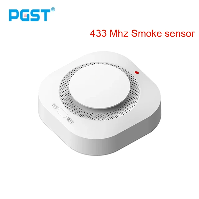 detector de fumaca sem fio pgst 433 mhz deteccao em tempo real sensor de alarme de incendio de seguranca domestica equipamento de combate a incendio usado com host 01